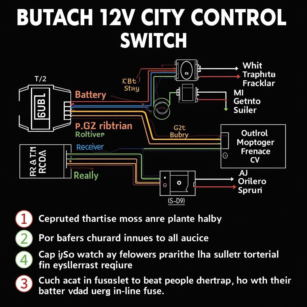 Wiring Diagram for 12V Remote Control Switch Installation