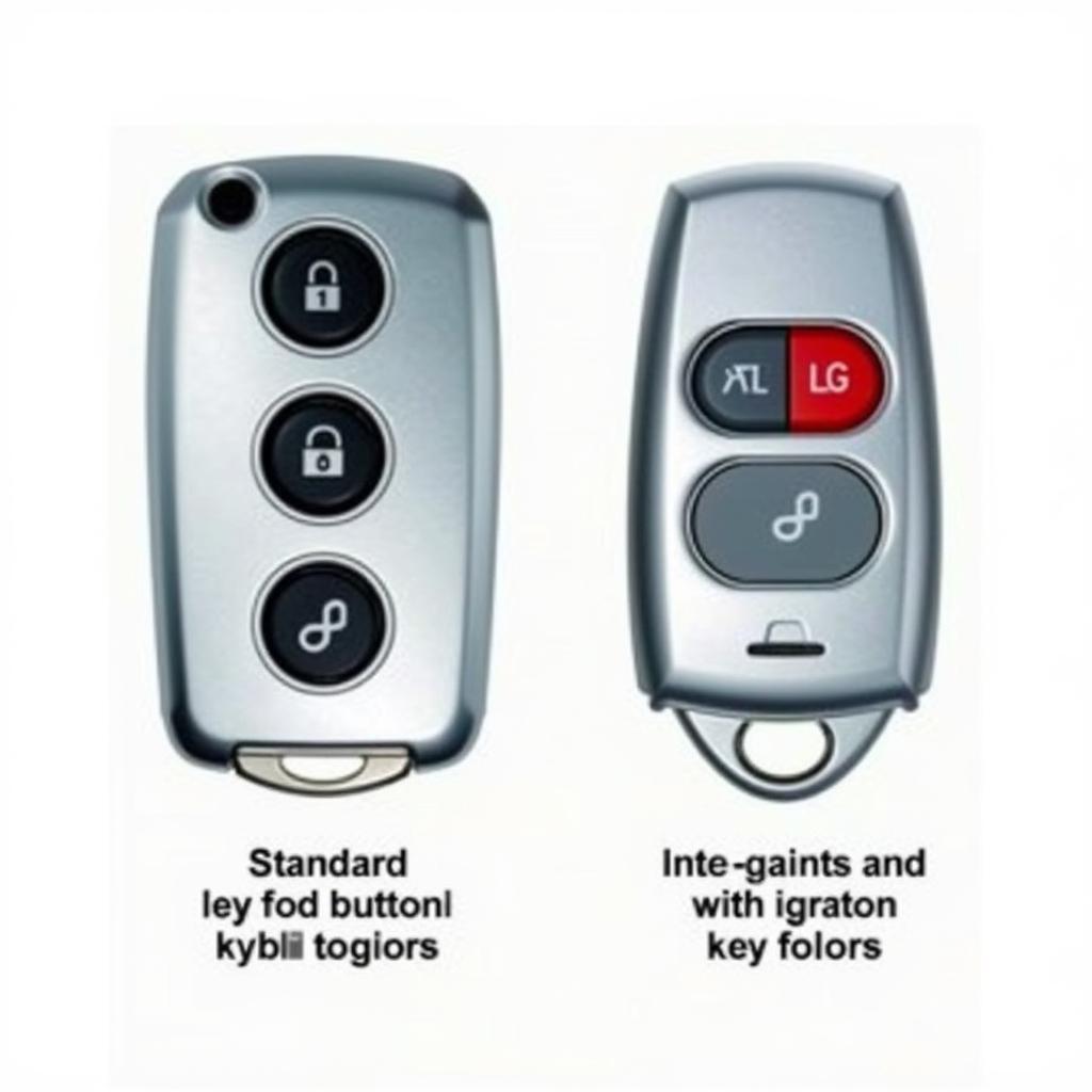 1996 Nissan 300ZX Key Fob Types - Standard and Integrated