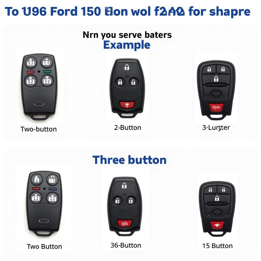 1996 Ford F150 Key Fob Types: Two-Button, Three-Button, and Aftermarket Options