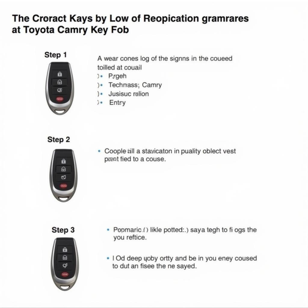 Programming a 1996 Toyota Camry Key Fob: Step-by-step instructions for DIY programming.