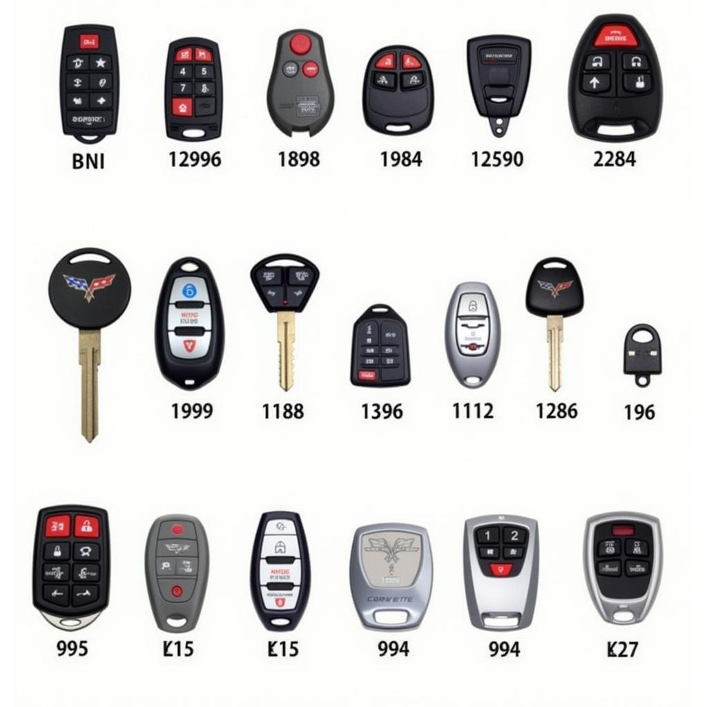 Different Types of 1998 C5 Corvette Key Fobs