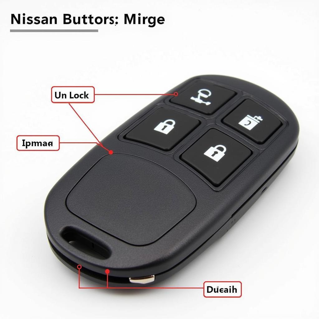 1998 Nissan Maxima Key Fob Functions: Lock, Unlock, Panic Buttons