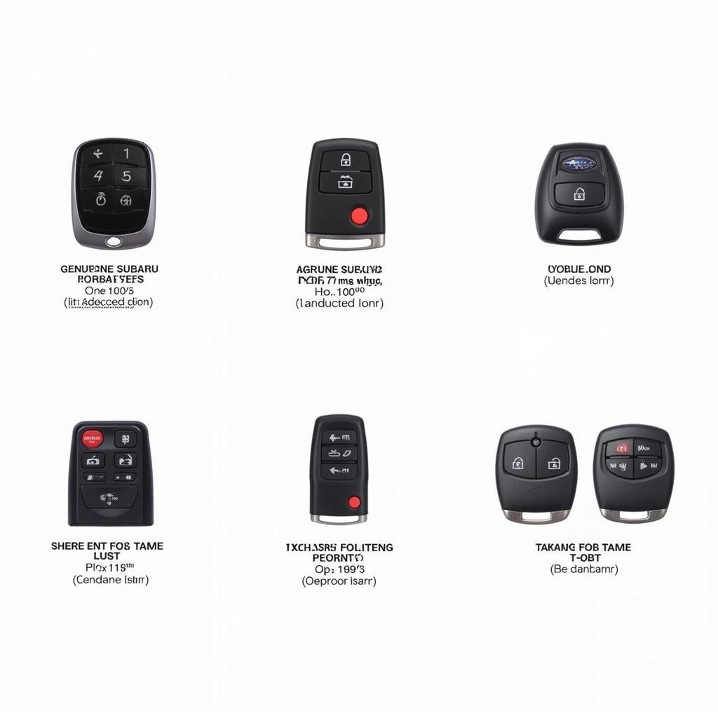 Different 1998 Subaru Forester Key Fob Types