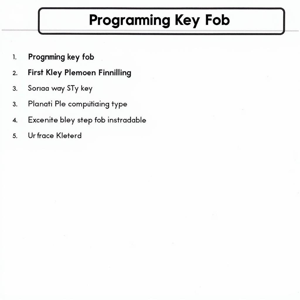 1998 Toyota RAV4 Key Fob Programming Steps