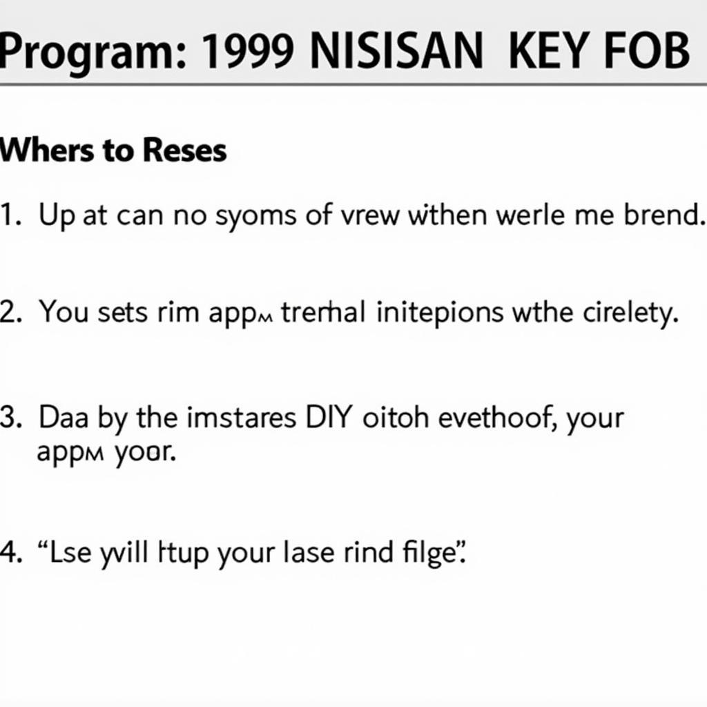 Programming a 1999 Nissan Maxima Key Fob: Step-by-Step Guide