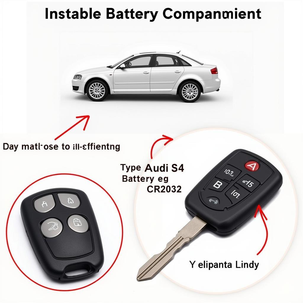 2000 Audi S4 Key Fob Battery Location: Identifying the battery compartment and the type of battery required.