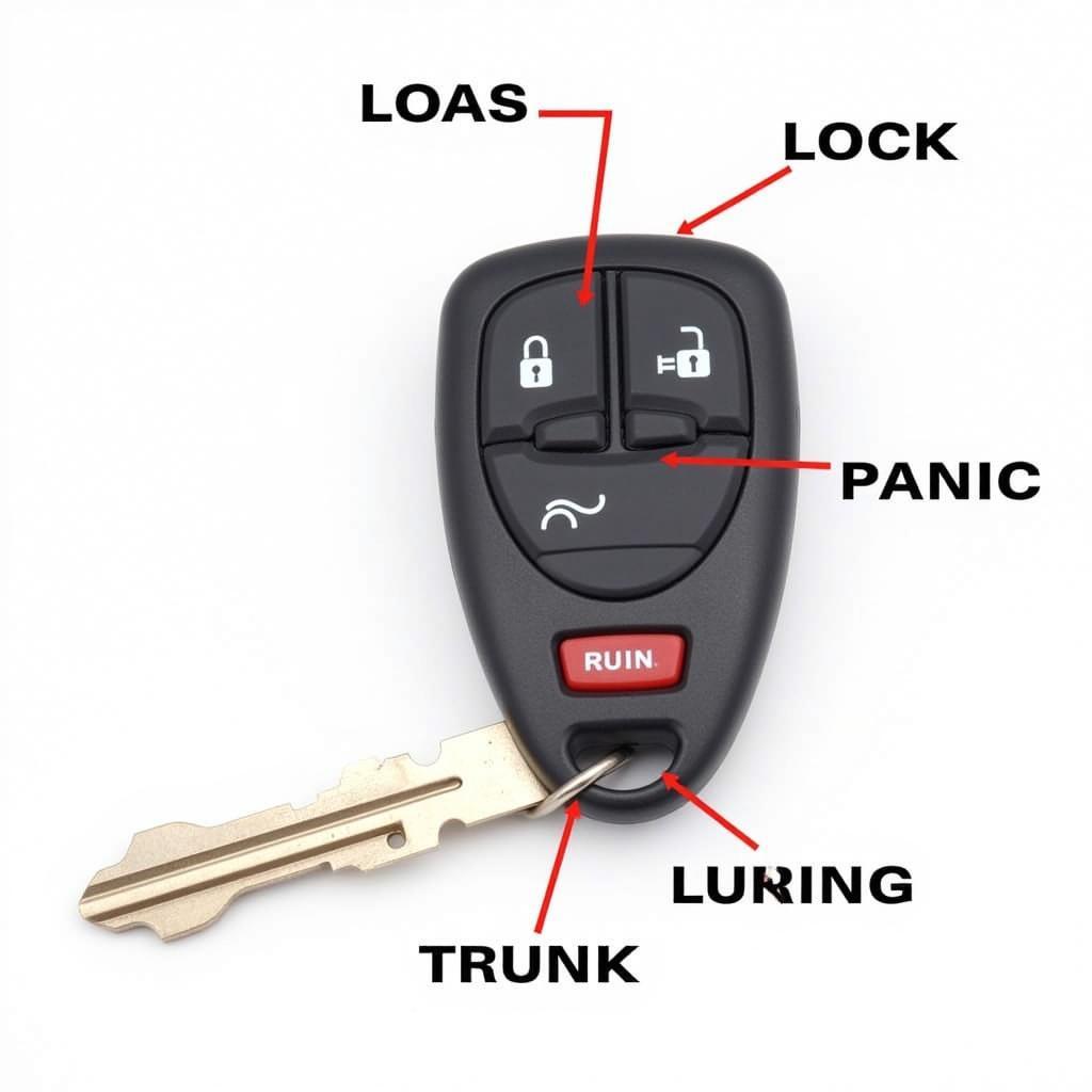 2000 Nissan Altima Key Fob Functions: Lock, Unlock, Panic, Trunk Release