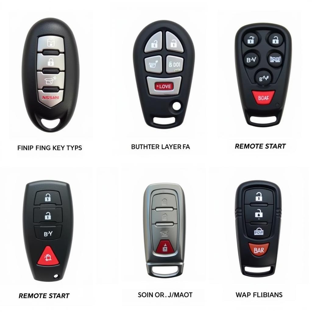 Different 2000 Nissan Maxima Key Fob Types