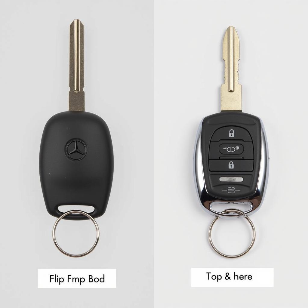 2001 Mercedes-Benz E320 Key Fob Types - Flip Key and Chrome Key