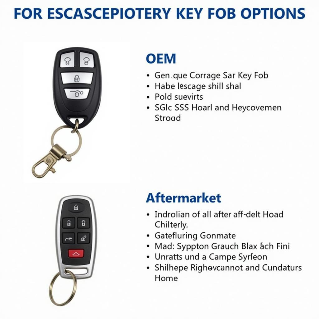 2001 Ford Escape Key Fob Replacement Options