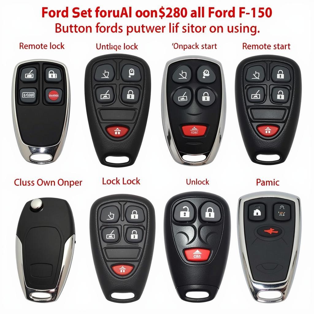 2001 Ford F150 Key Fob Variations