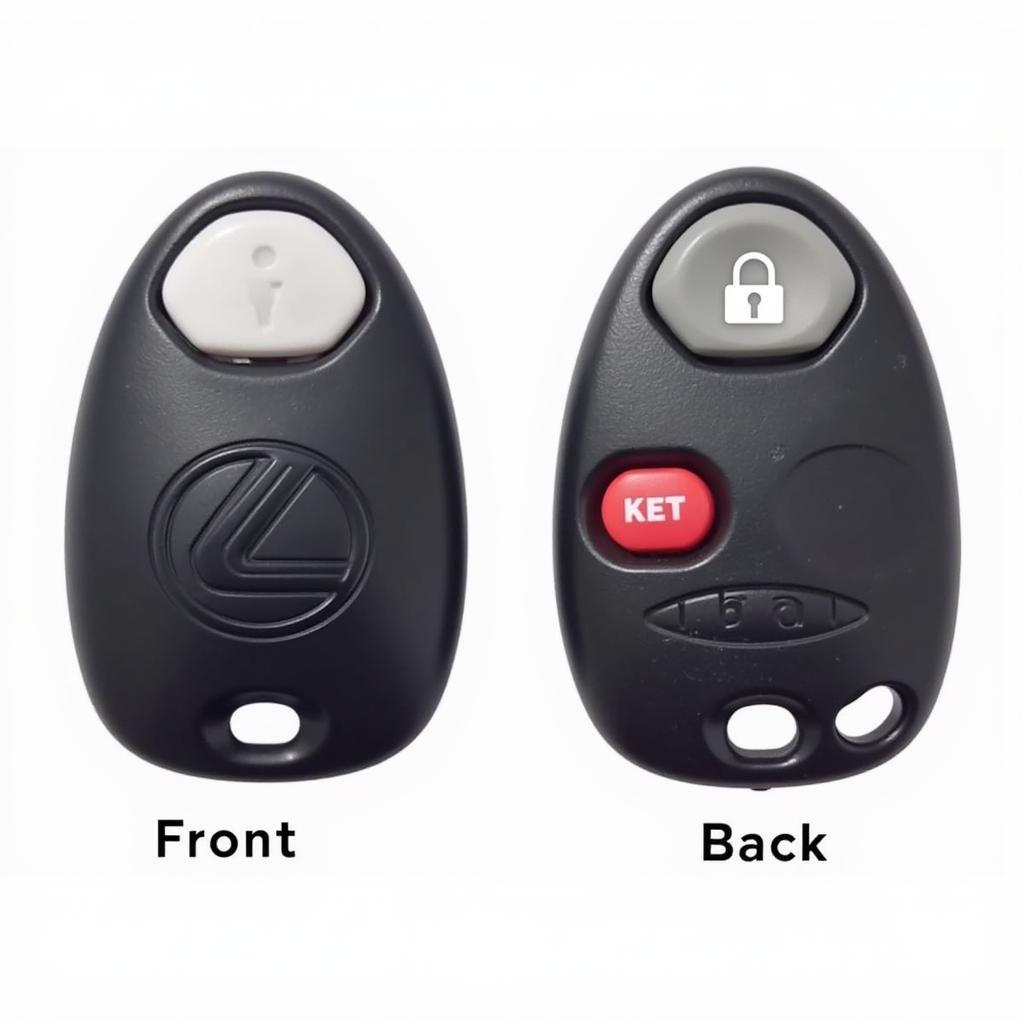 2001 Lexus LS430 Key Fob Front and Back View