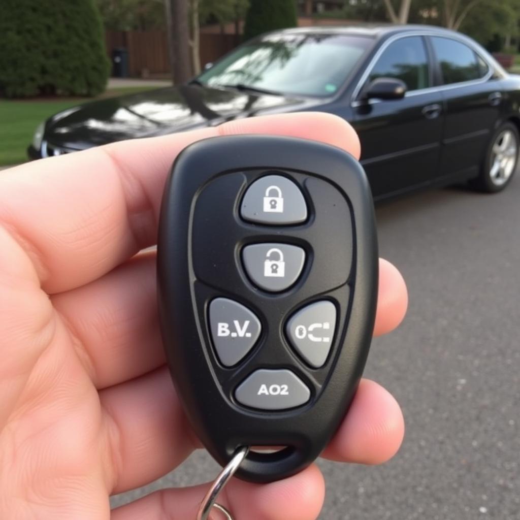 Holding a 2001 Mazda 626 Key Fob