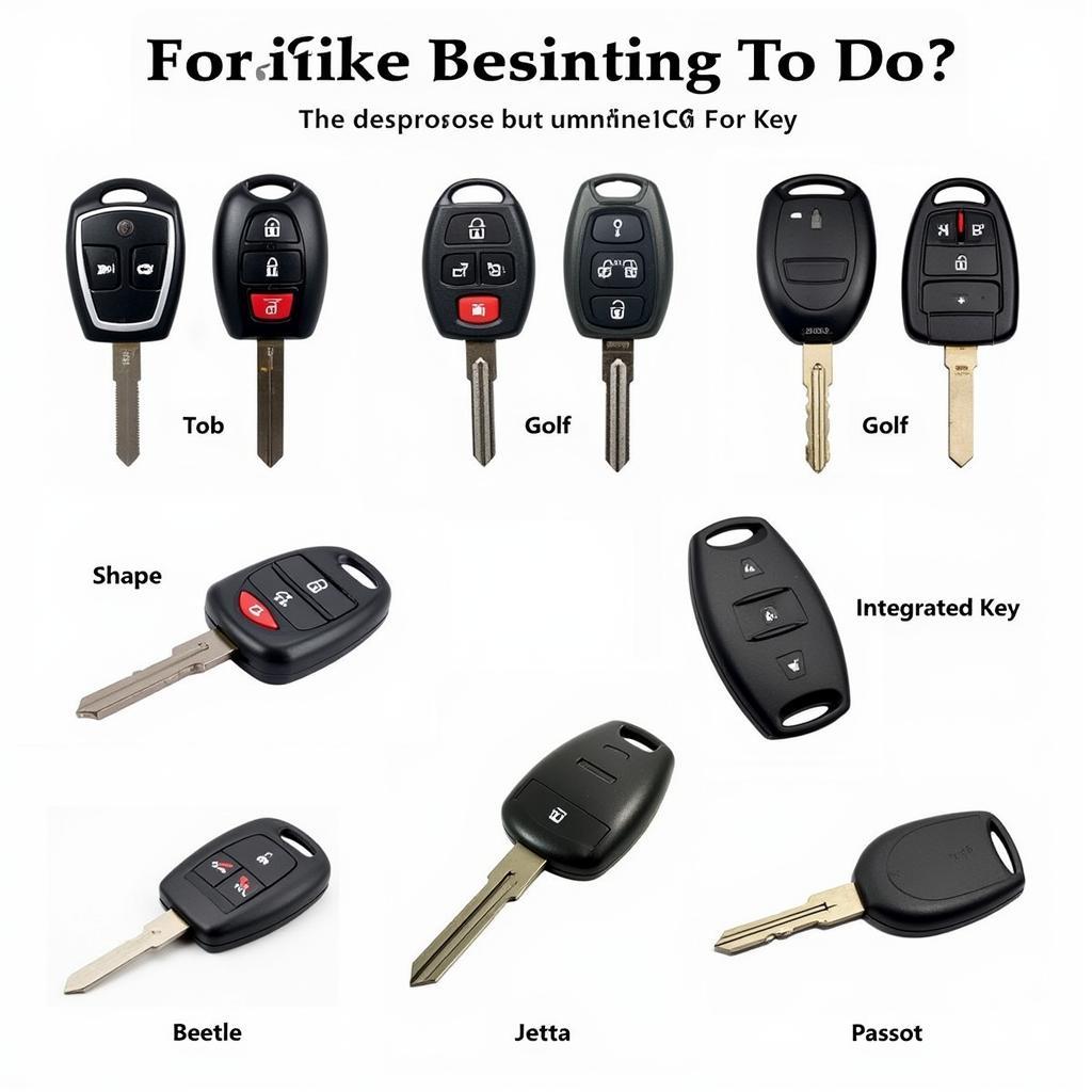 Different 2001 VW Key Fob Types