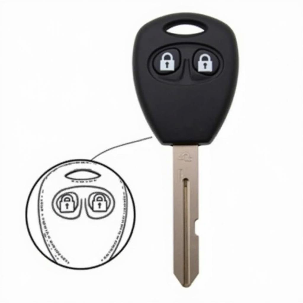 2002 Dodge Caravan Key Fob Lock and Unlock Buttons