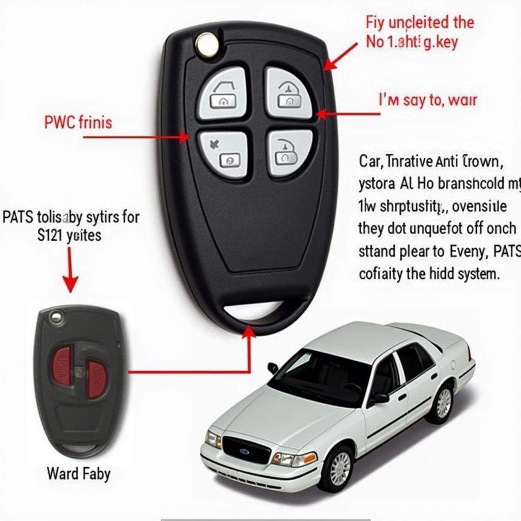 2002 Ford Crown Victoria PATS System Key Fob