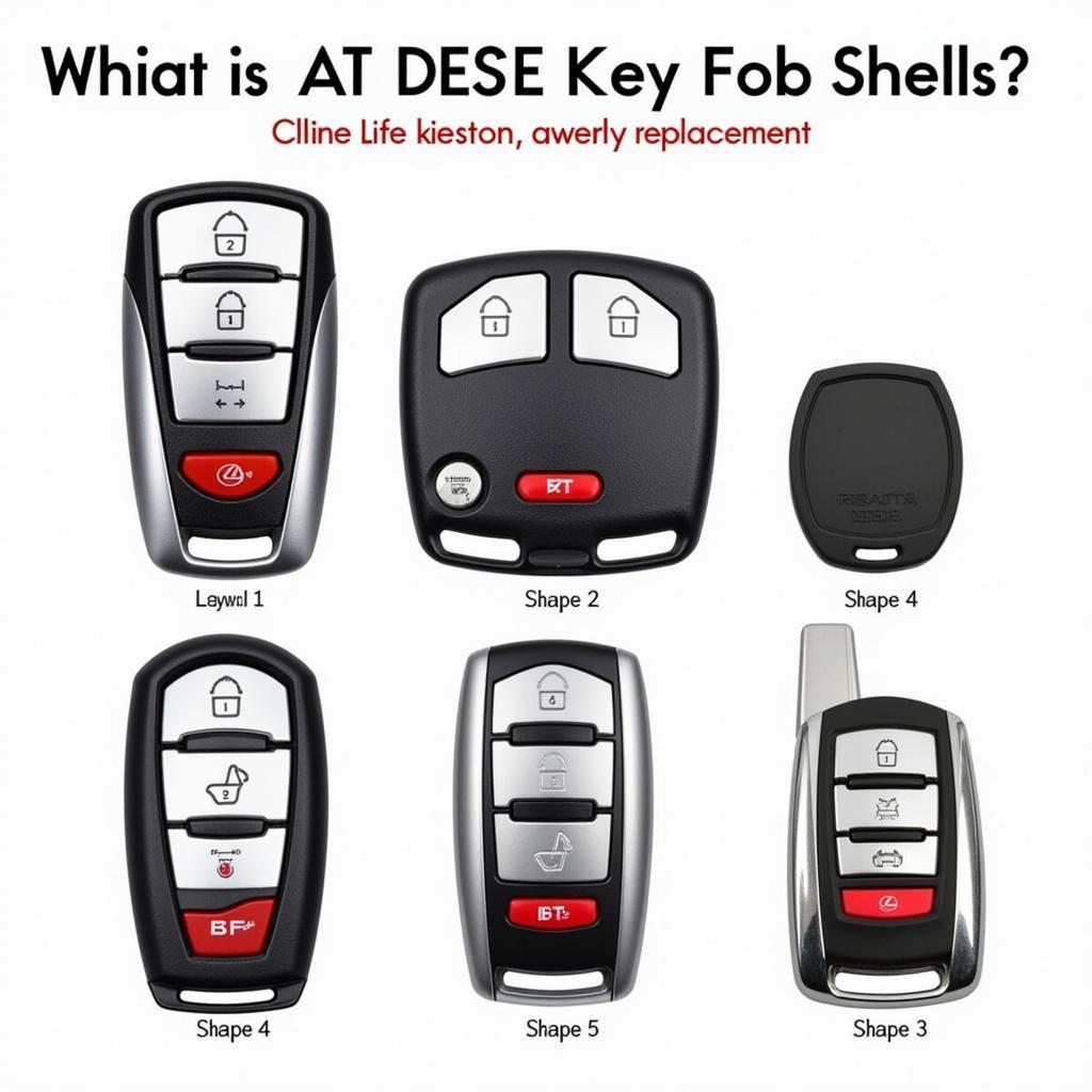 Different 2002 Lexus Key Fob Shell Types