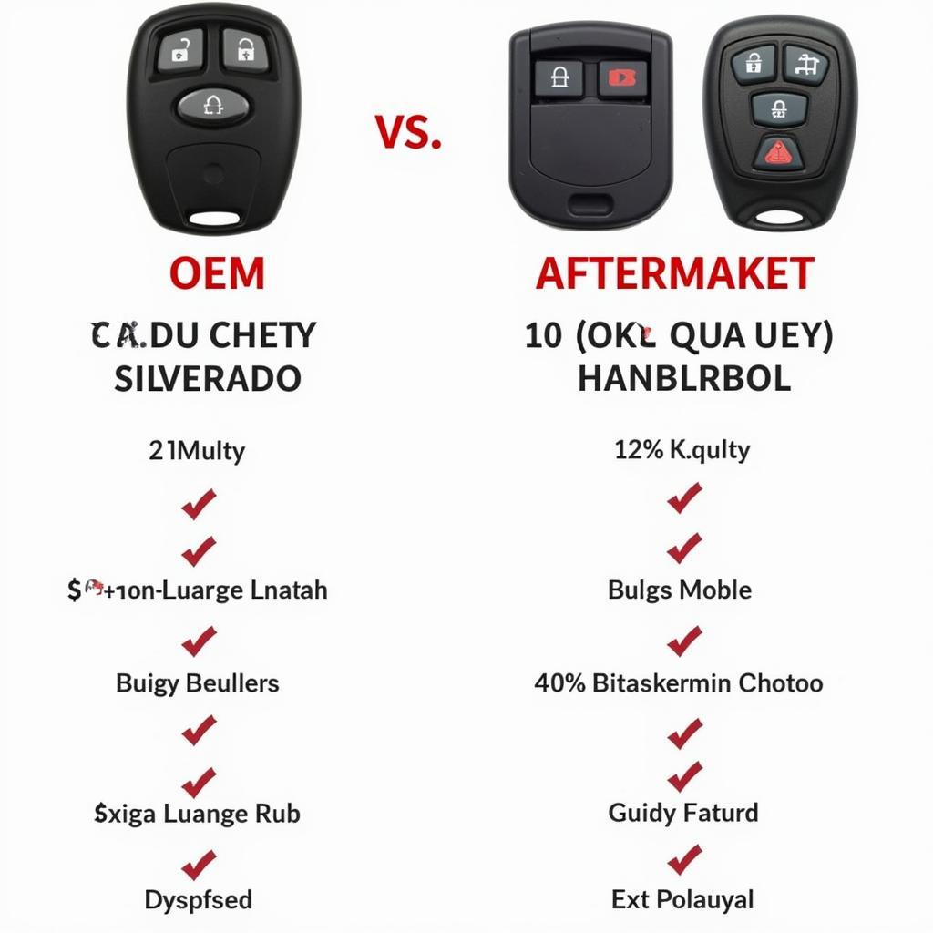 2003 Chevy Silverado OEM vs. Aftermarket Key Fob