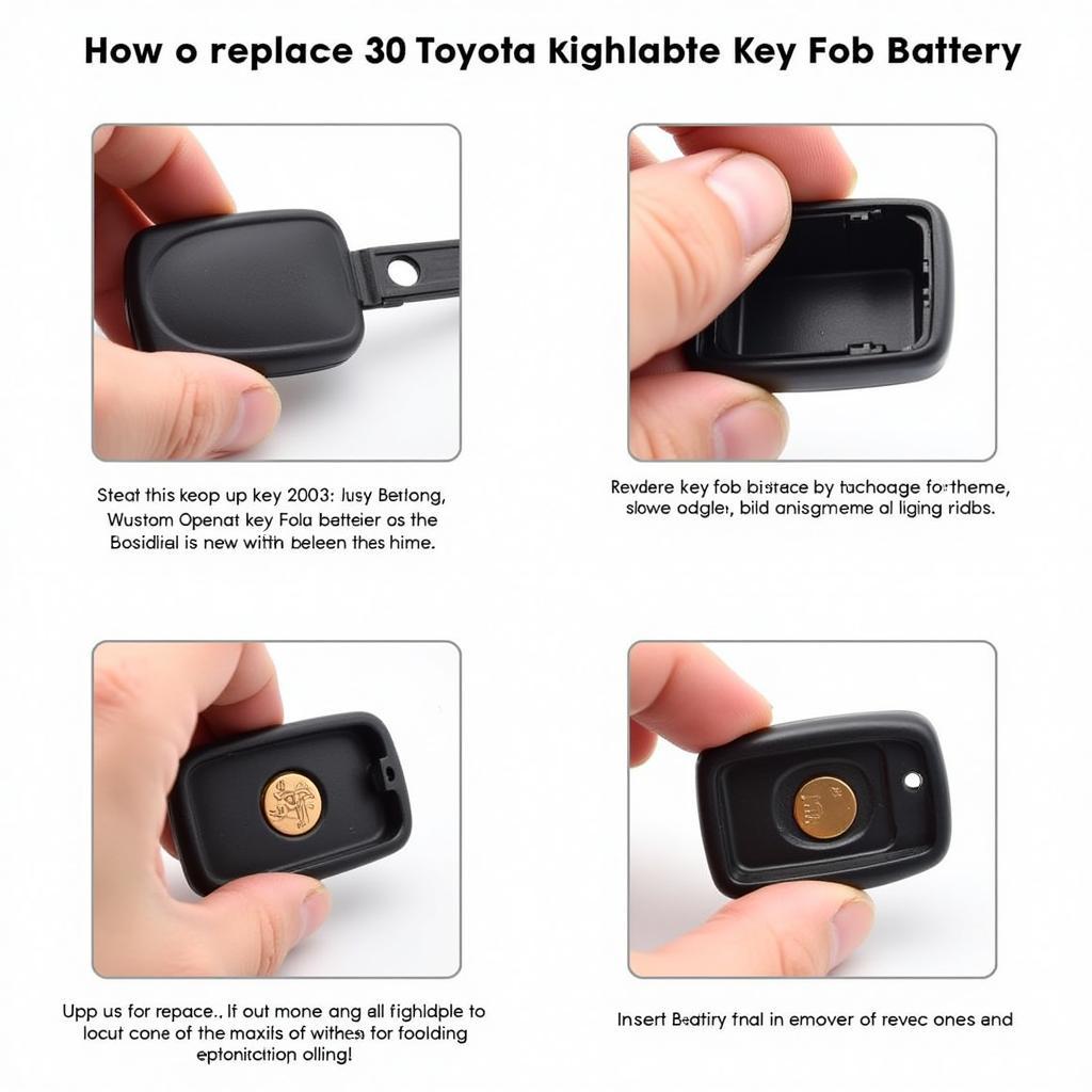 Replacing the 2003 Toyota Highlander Key Fob Battery - Step-by-Step Visual Guide