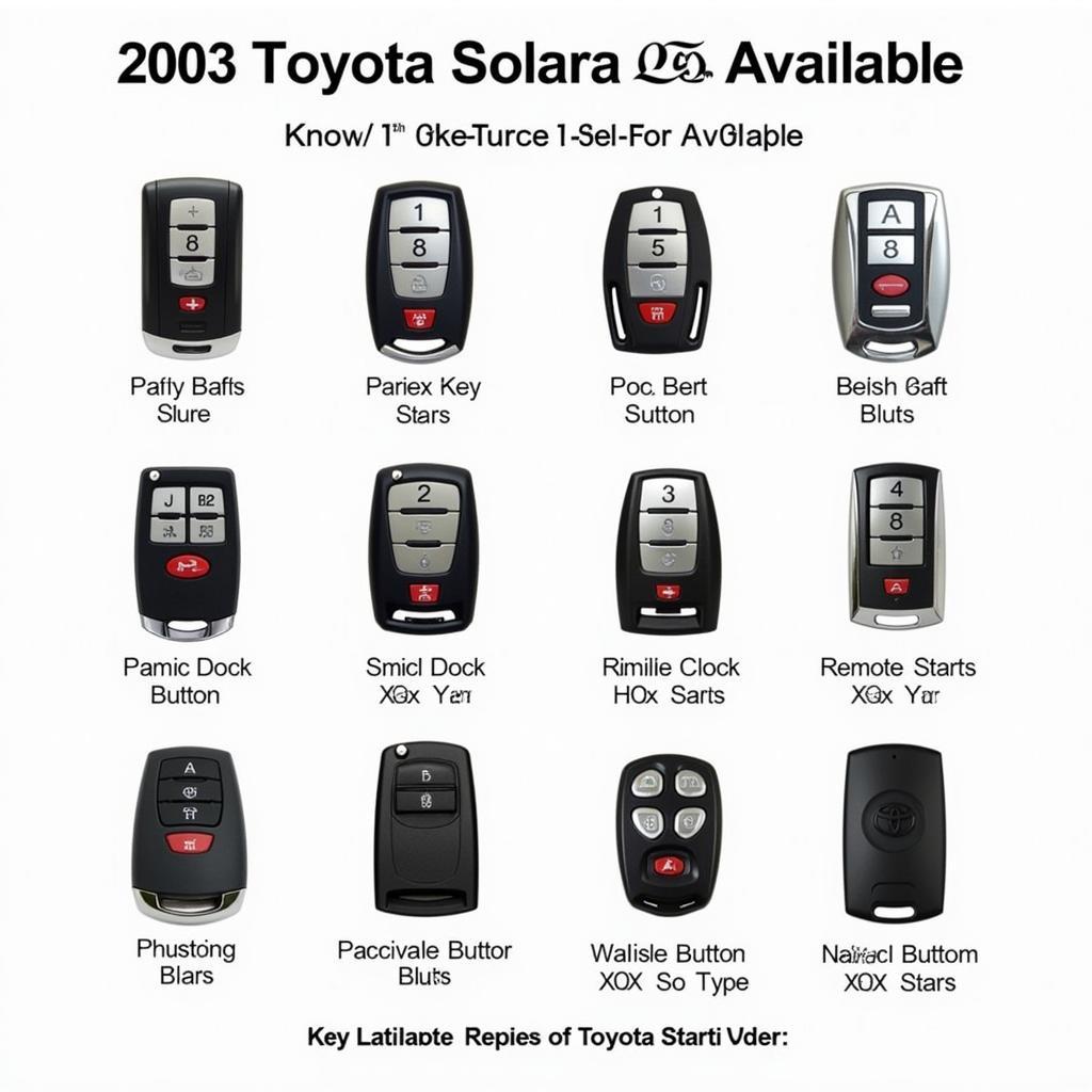 2003 Toyota Solara Key Fob: A Comprehensive Guide