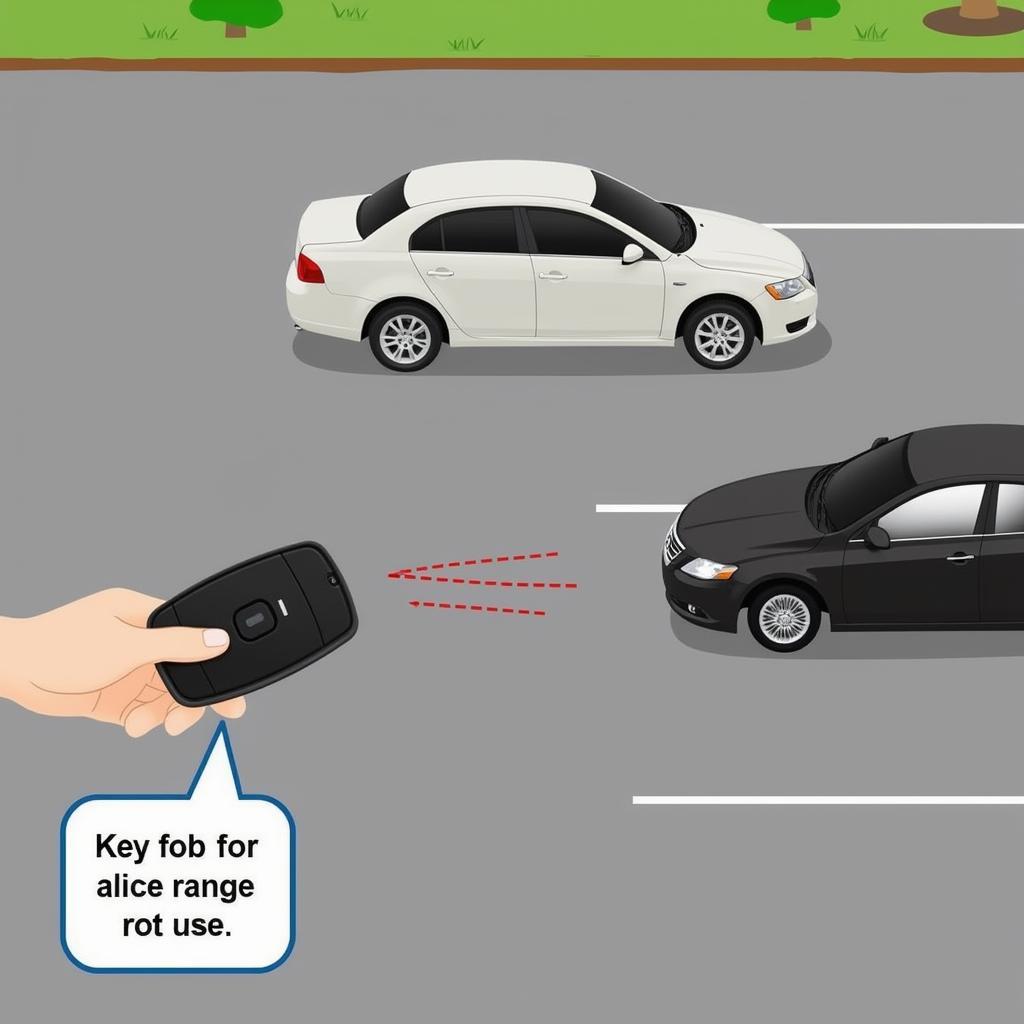 Testing the range of a 2004 Chevy Malibu key fob