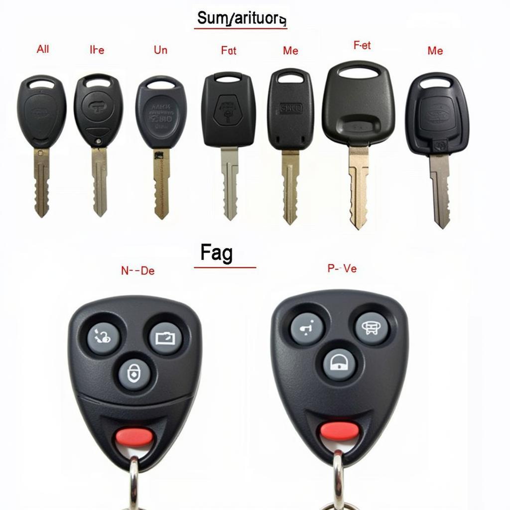 Different 2004 Ford Taurus Key Fobs