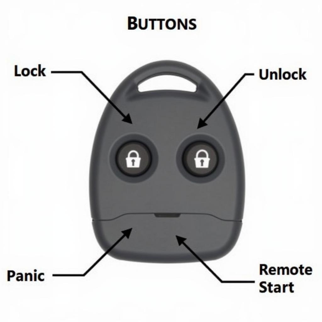 2004 Nissan Frontier Key Fob Functions: Lock, Unlock, Panic, Remote Start