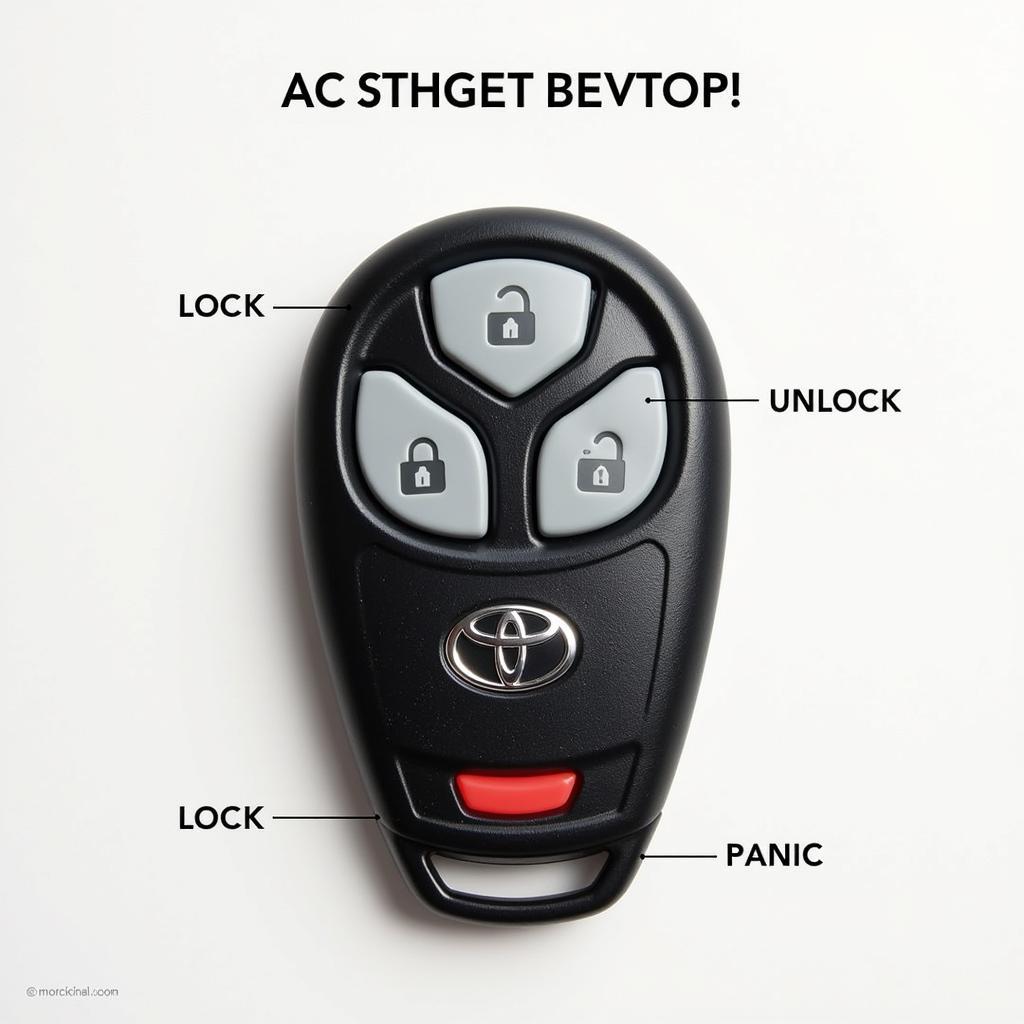 2004 Toyota Camry Key Fob Functions: Lock, Unlock, and Panic Buttons