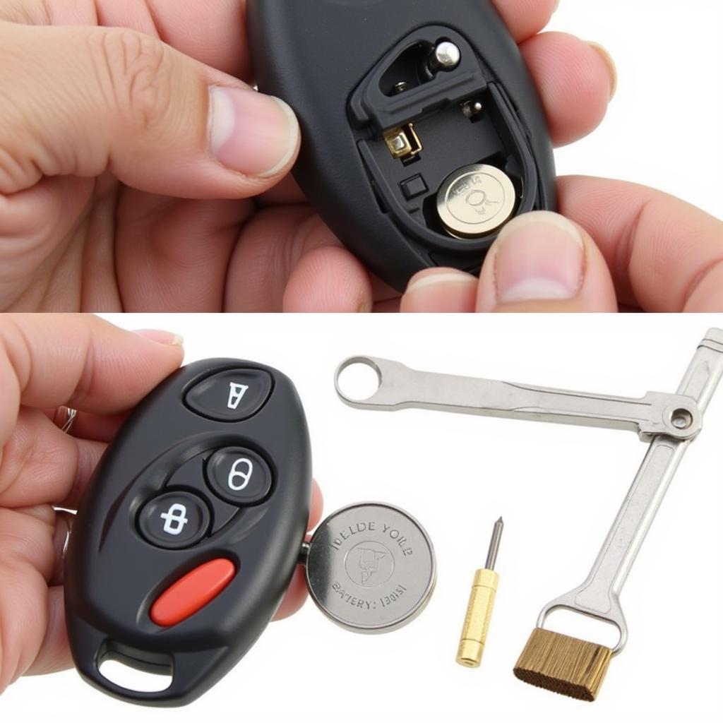 Replacing the battery in a 2004 Toyota Isis key fob