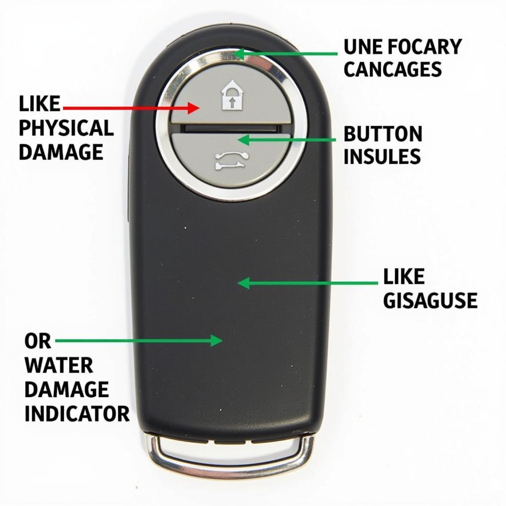 Inspecting a 2004 Toyota Sienna Key Fob for Damage