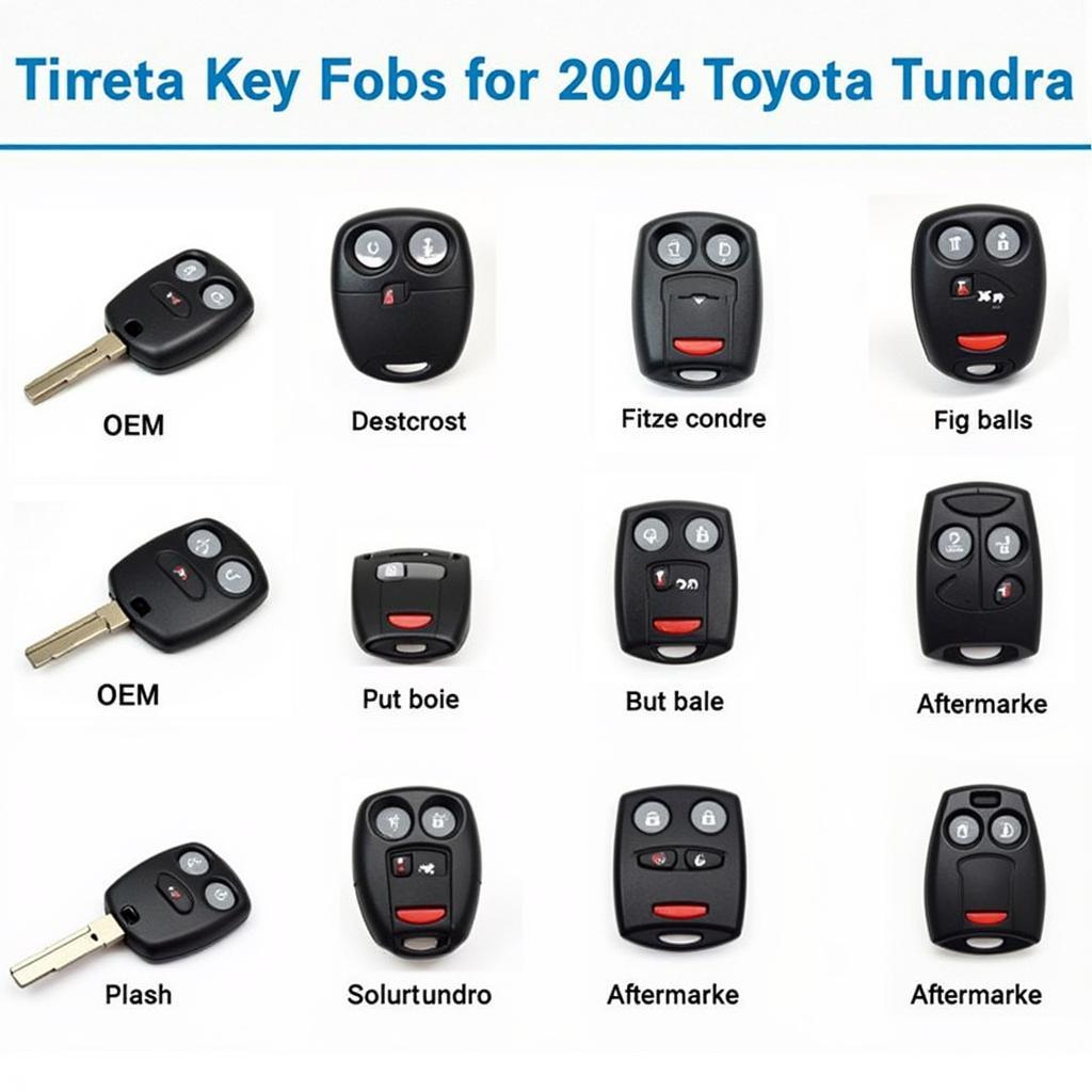 Different Types of 2004 Toyota Tundra Key Fobs