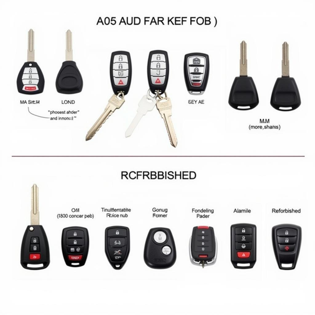 Different 2005 Audi A4 Key Fob Types