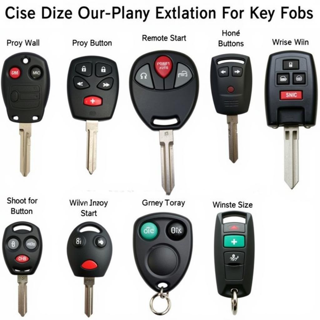 2005 Chevy Silverado Key Fob Types - Various key fob styles for the 2005 model year Silverado, highlighting differences in button layout and features.