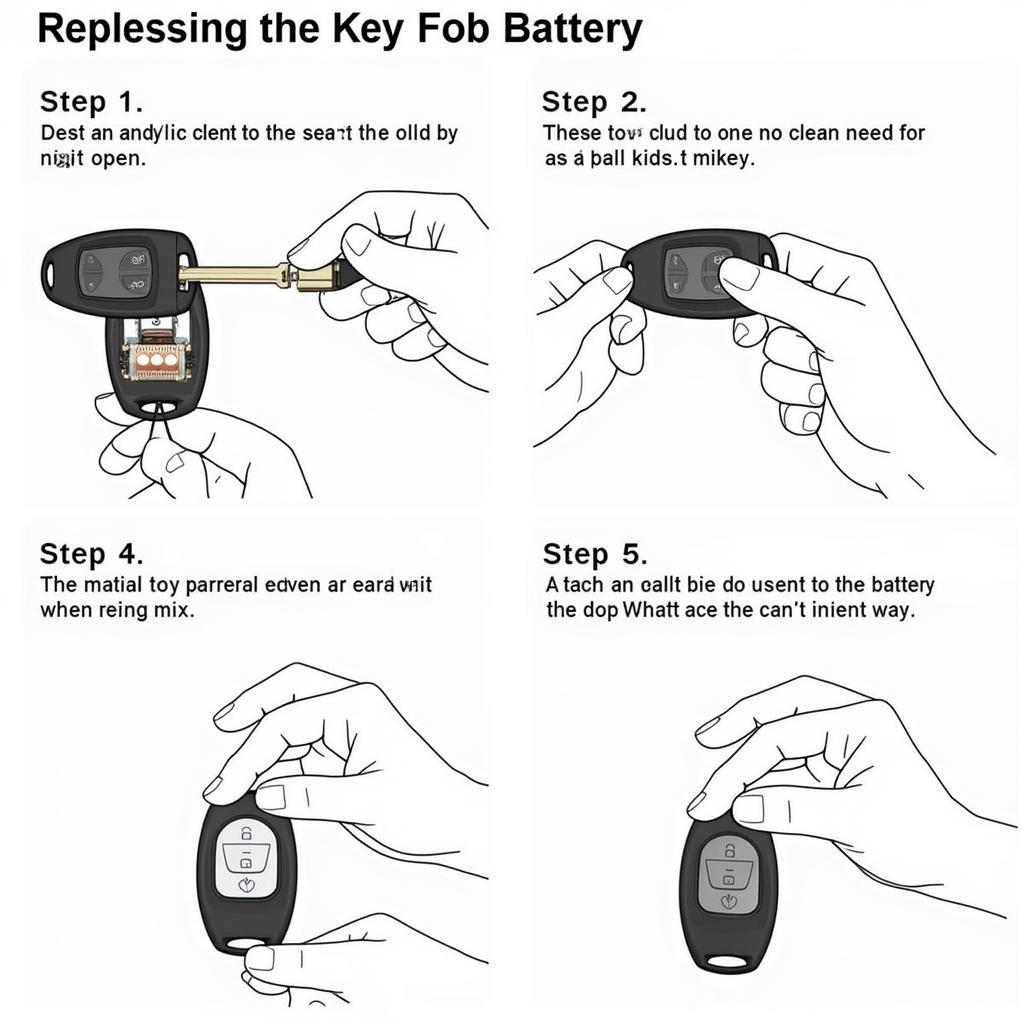 2005 Infiniti G35 Key Fob Battery Replacement Steps: Visual guide showing each step of the process.