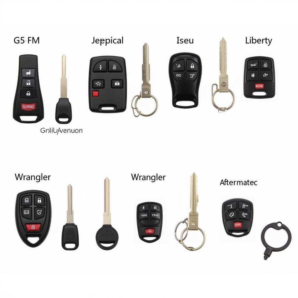 Different 2005 Jeep Key Fob Types