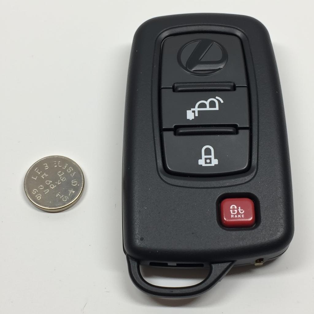 2005 Lexus RX330 key fob with a CR2032 battery.