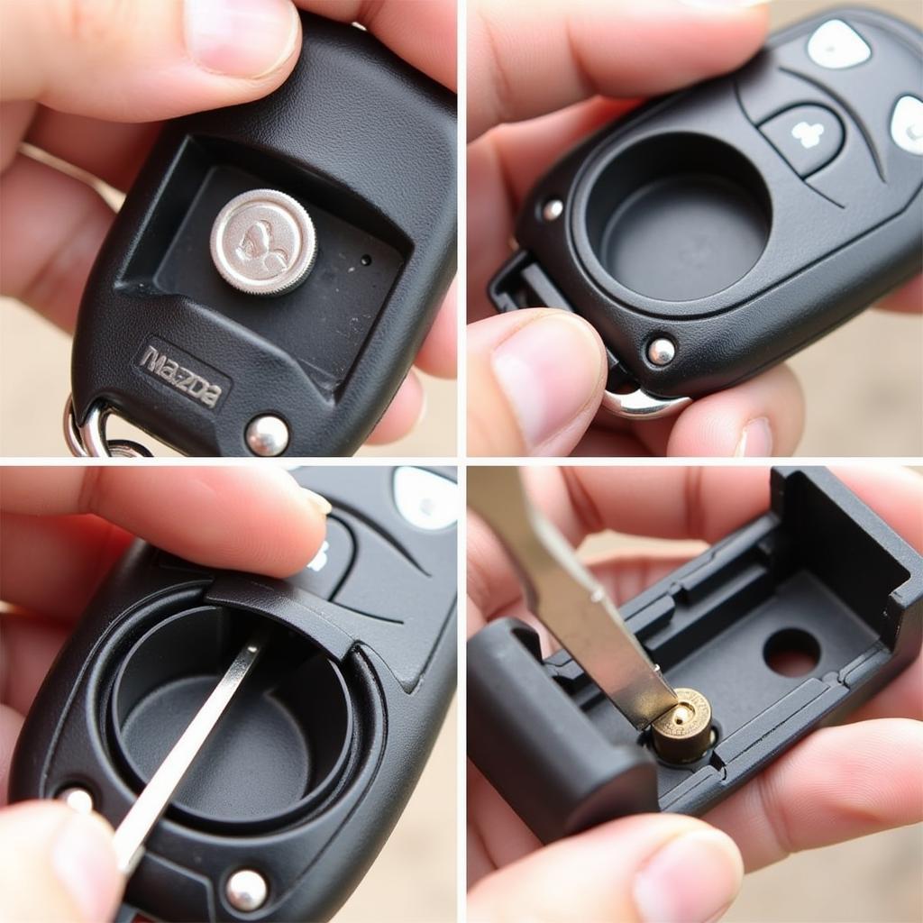 Replacing the battery in a 2005 Mazda 3 key fob