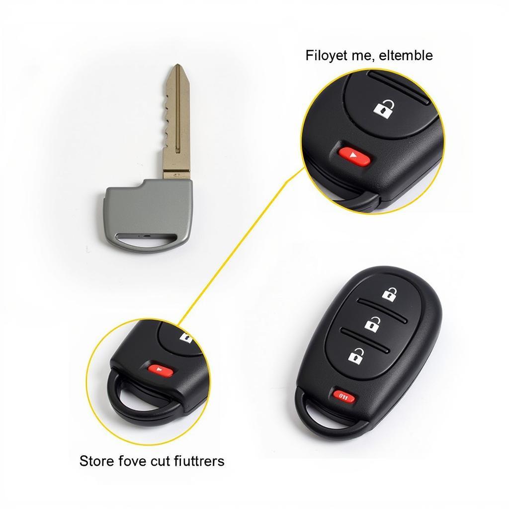 Replacement 2005 Nissan Altima Key Fob Case