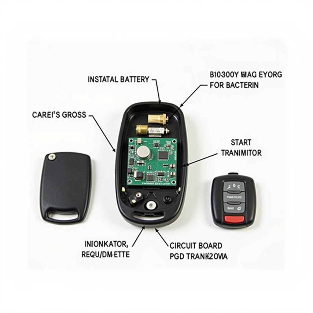 2005 Nissan Altima Key Fob Internal Components Diagram