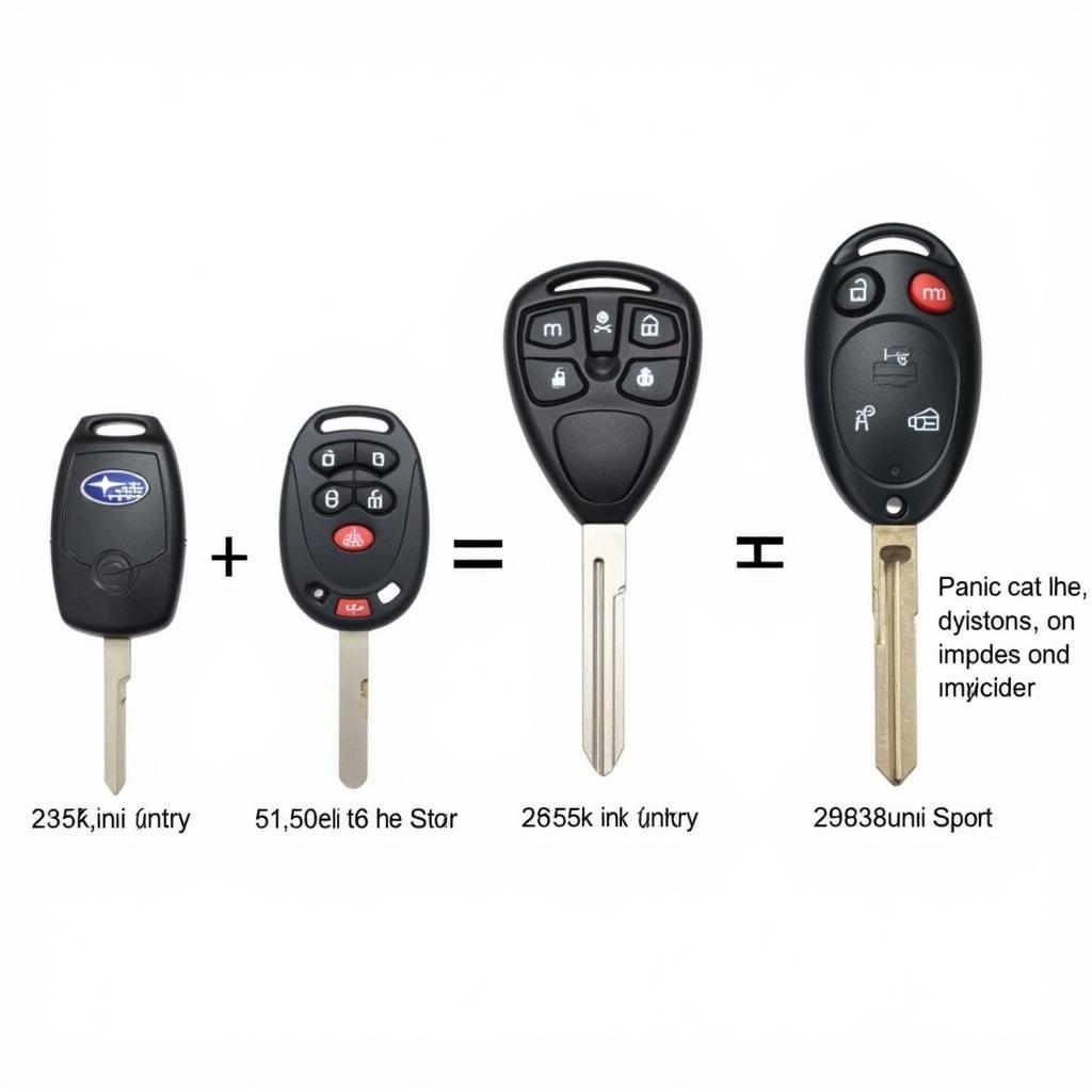 Different Types of 2005 Subaru Outback Key Fobs