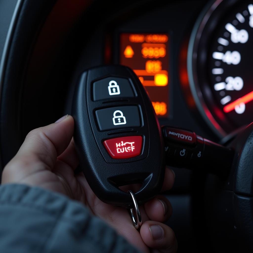 2005 Toyota RAV4 Key Fob with Low Signal Indication