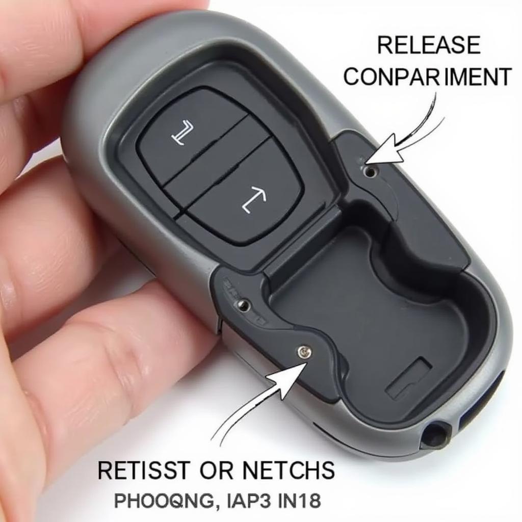 Locating the battery compartment on a 2005 VW Jetta key fob