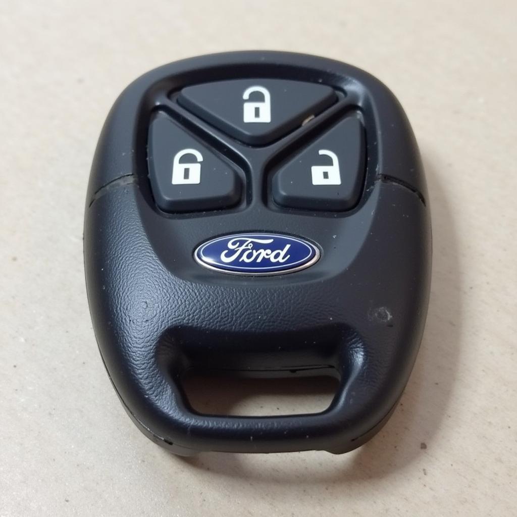 Close-up view of a 2006 Ford Explorer key fob