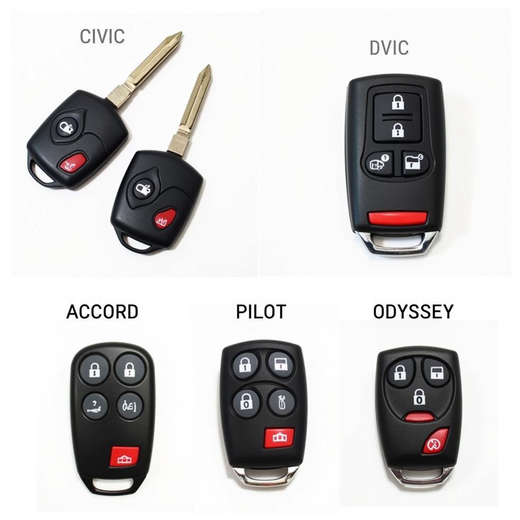 Different 2006 Honda Key Fob Types