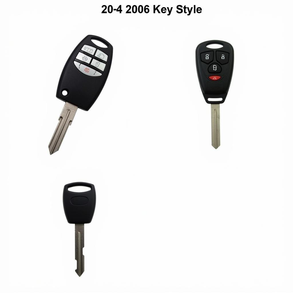 2006 Kia Sedona Key Fob Types: A visual comparison of different key fob styles available for the 2006 Kia Sedona, including basic remotes, keyless entry fobs, and smart keys.