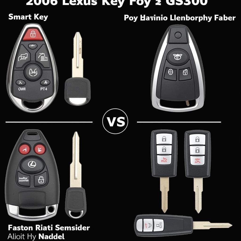 Different 2006 Lexus GS300 Key Fobs