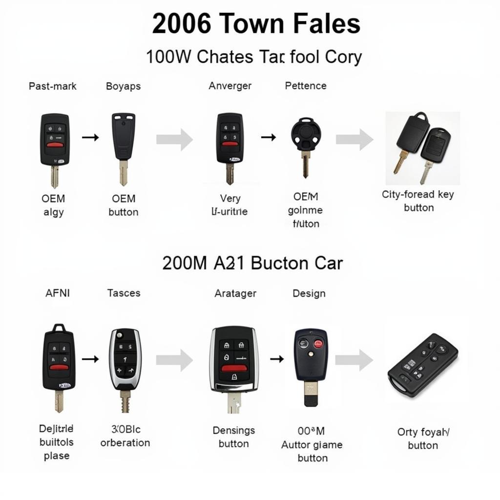 Different Types of 2006 Lincoln Town Car Key Fobs