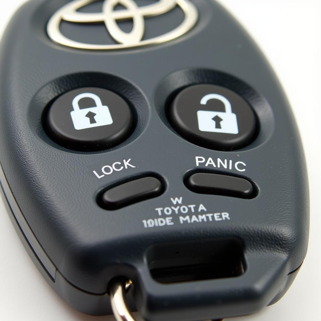 2006 Toyota Highlander Key Fob: A close-up view of a 2006 Toyota Highlander key fob, showcasing its buttons and design.