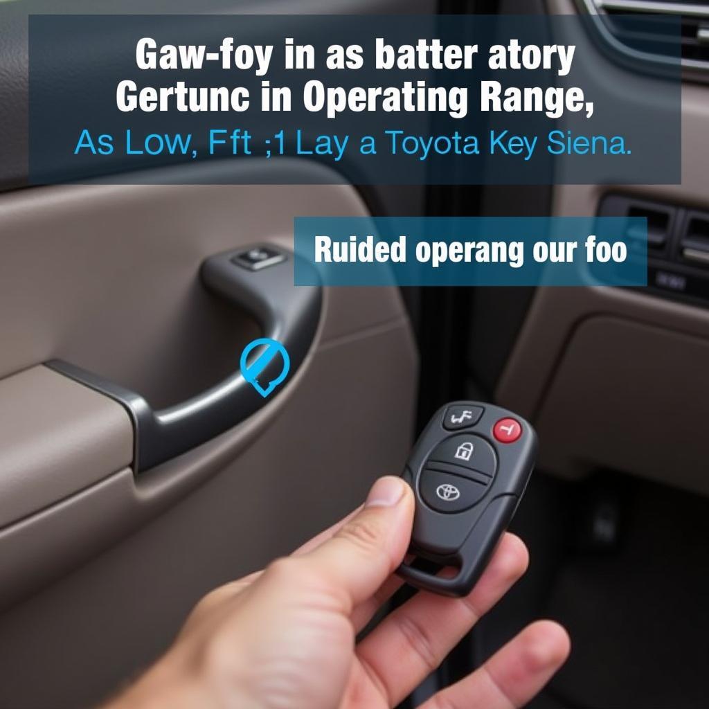 2006 Toyota Sienna Key Fob Showing Low Battery Range by Requiring Closer Proximity to Vehicle