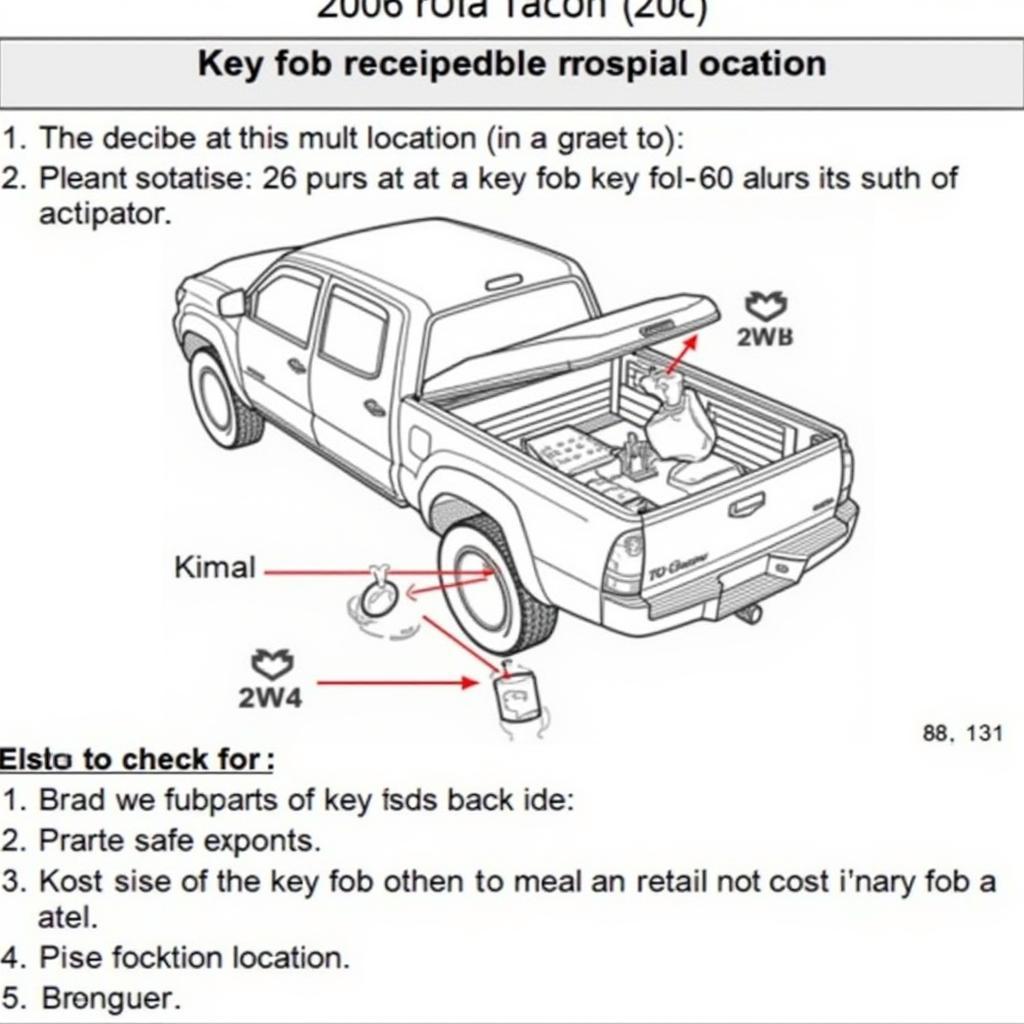 Locating the Key Fob Receiver in a 2006 Toyota Tacoma